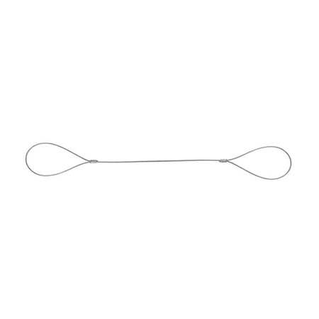 Stahlseil Verzinkt mit Ösen Schlaufenseil Öse - Öse Schlaufe Drahtseil Seil mit Schlaufen 4mm