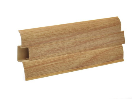 2,5m Fussleiste PVC 62mm Eiche Nord + Montagematerial Gratis