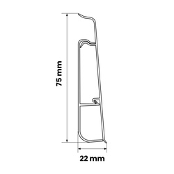 2m Fussleiste 75mm SCHWARZ MATT Fußleiste Leiste Sockelleiste Laminatleiste Bodenleiste PVC + Montagematerial GRATIS