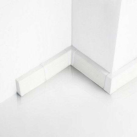 2m Fussleiste 55mm WEISS Fußleiste Leiste Sockelleiste Laminatleiste Bodenleiste PVC + Montagematerial GRATIS