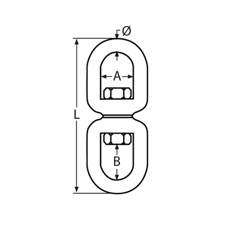 Edelstahl Wirbel Auge - Auge 6mm