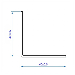 Selbstklebender PVC-Winkel für Außenecken 40×40mm SCHWARZ 2m